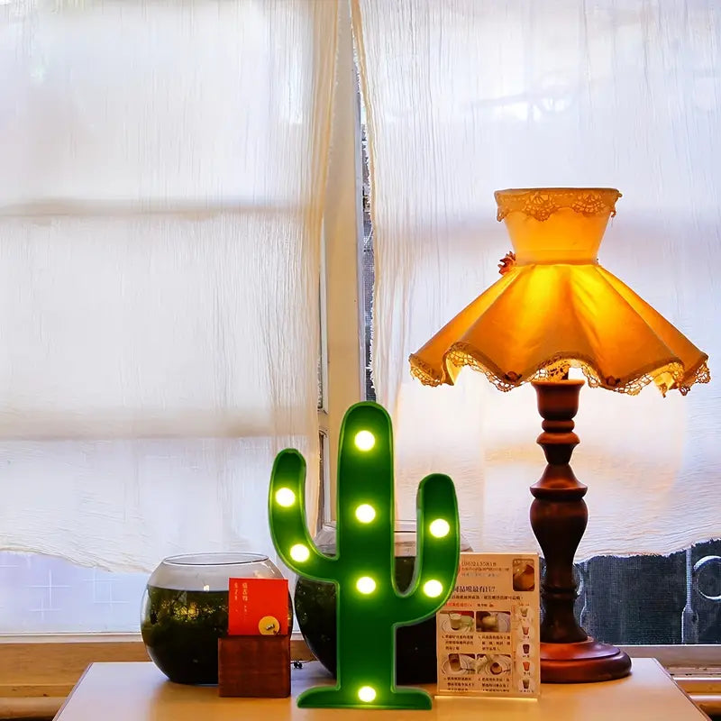 Lampada a Forma di Cactus da 25 cm - Illuminazione Decorativa e Originale per Ogni Ambiente