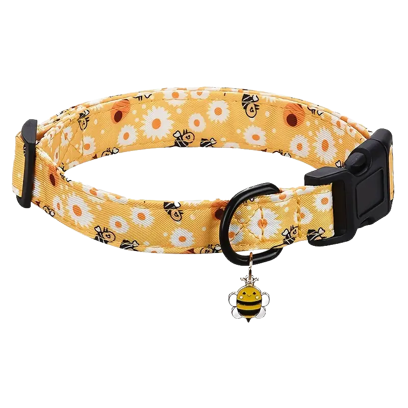 👉 Collare Regolabile per Cani e Gatti con Stampa Fruttata 🍉 | Poliestere Resistente e Lavabile | Con Ciondolo in Metallo Elegante | Comodo e Sicuro per Animali Domestici 🐶🐱