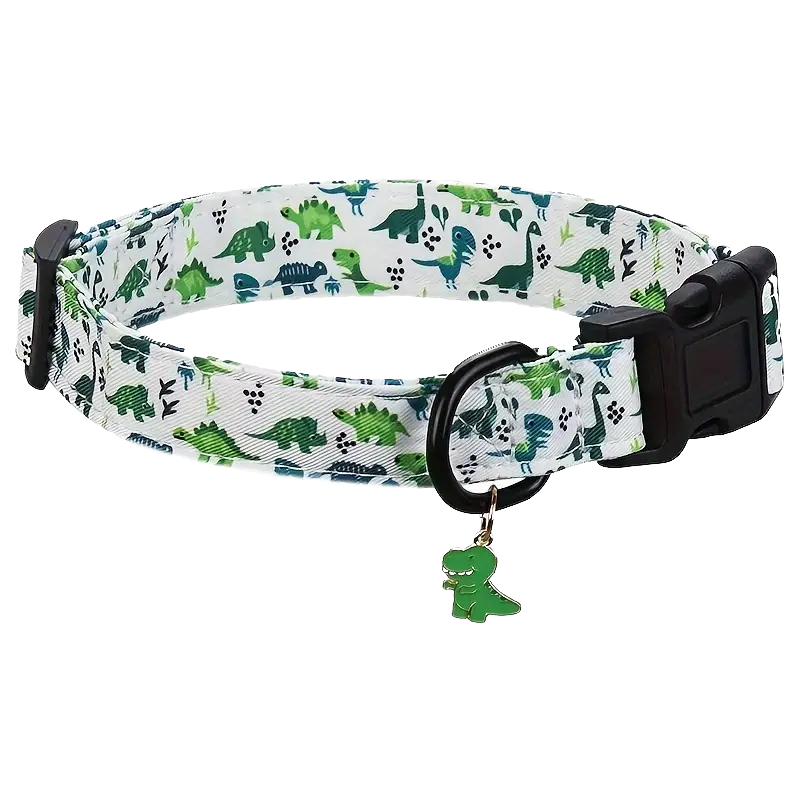 👉 Collare Regolabile per Cani e Gatti con Stampa Fruttata 🍉 | Poliestere Resistente e Lavabile | Con Ciondolo in Metallo Elegante | Comodo e Sicuro per Animali Domestici 🐶🐱