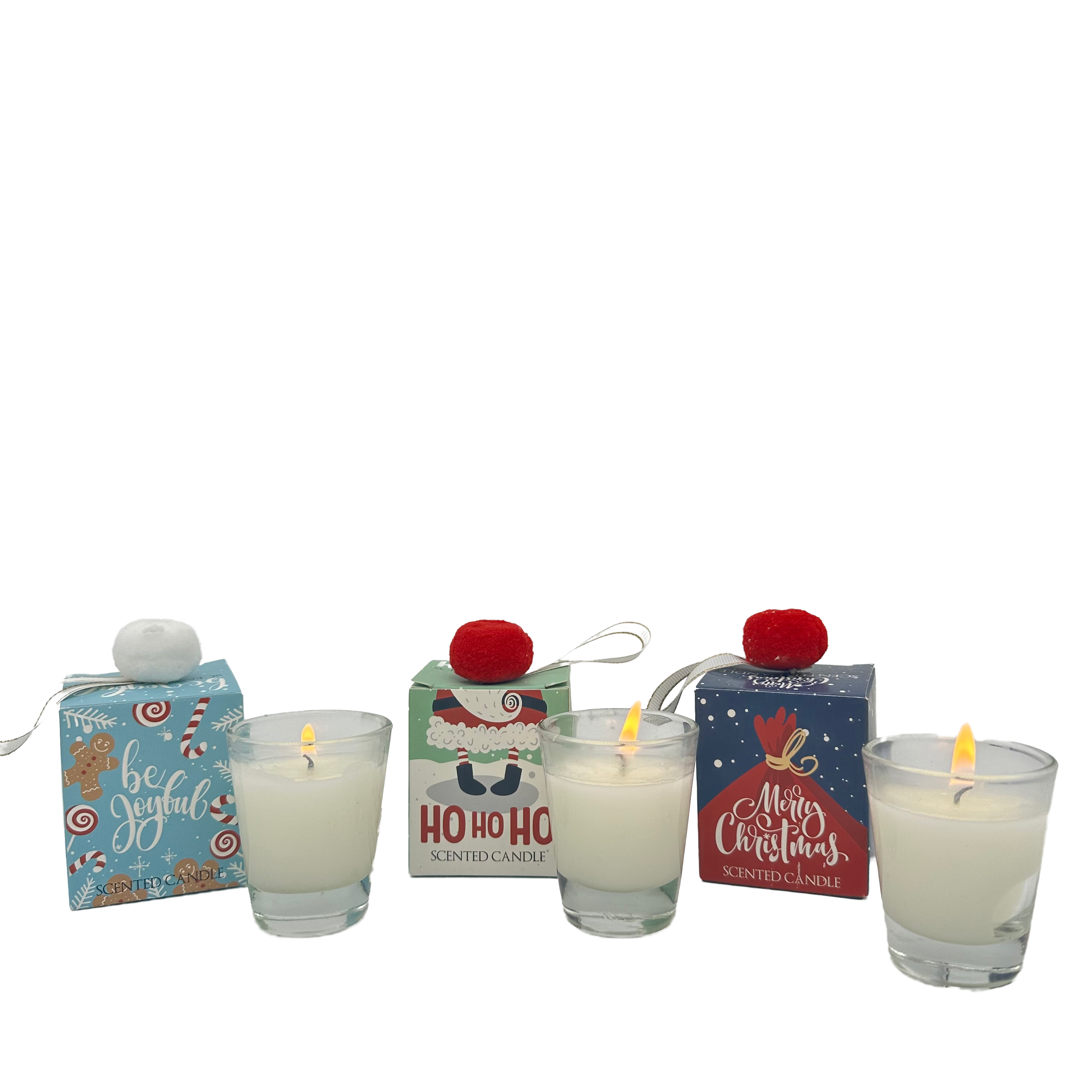 Candeline Profumate Natalizie - Set da 3 con Scatolina Decorativa