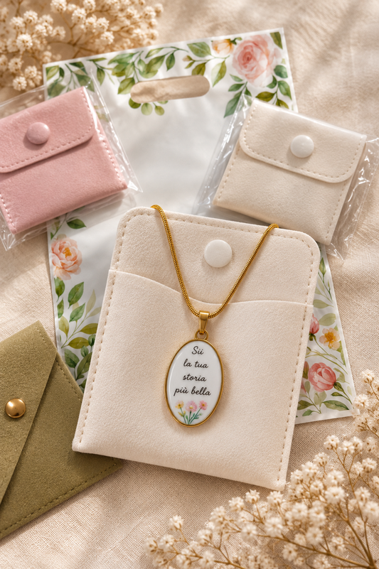Collana Personalizzata con Nome o Frase in Acciaio Inossidabile – colore Oro o Argento