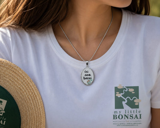 Collana “Vai dove fiorisci” in Acciaio Inossidabile – colore Oro o Argento