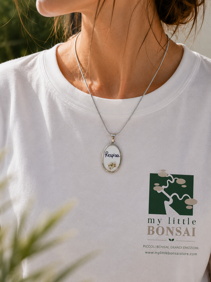 Collana motivazionale “Respira” – Acciaio Inossidabile Oro o Argento