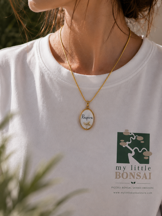 Collana motivazionale “Respira” – Acciaio Inossidabile Oro o Argento