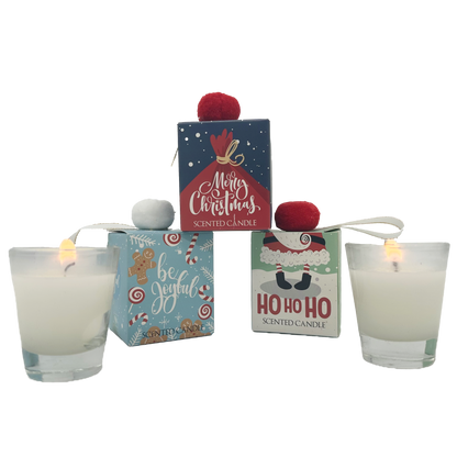 Candeline Profumate Natalizie - Set da 3 con Scatolina Decorativa