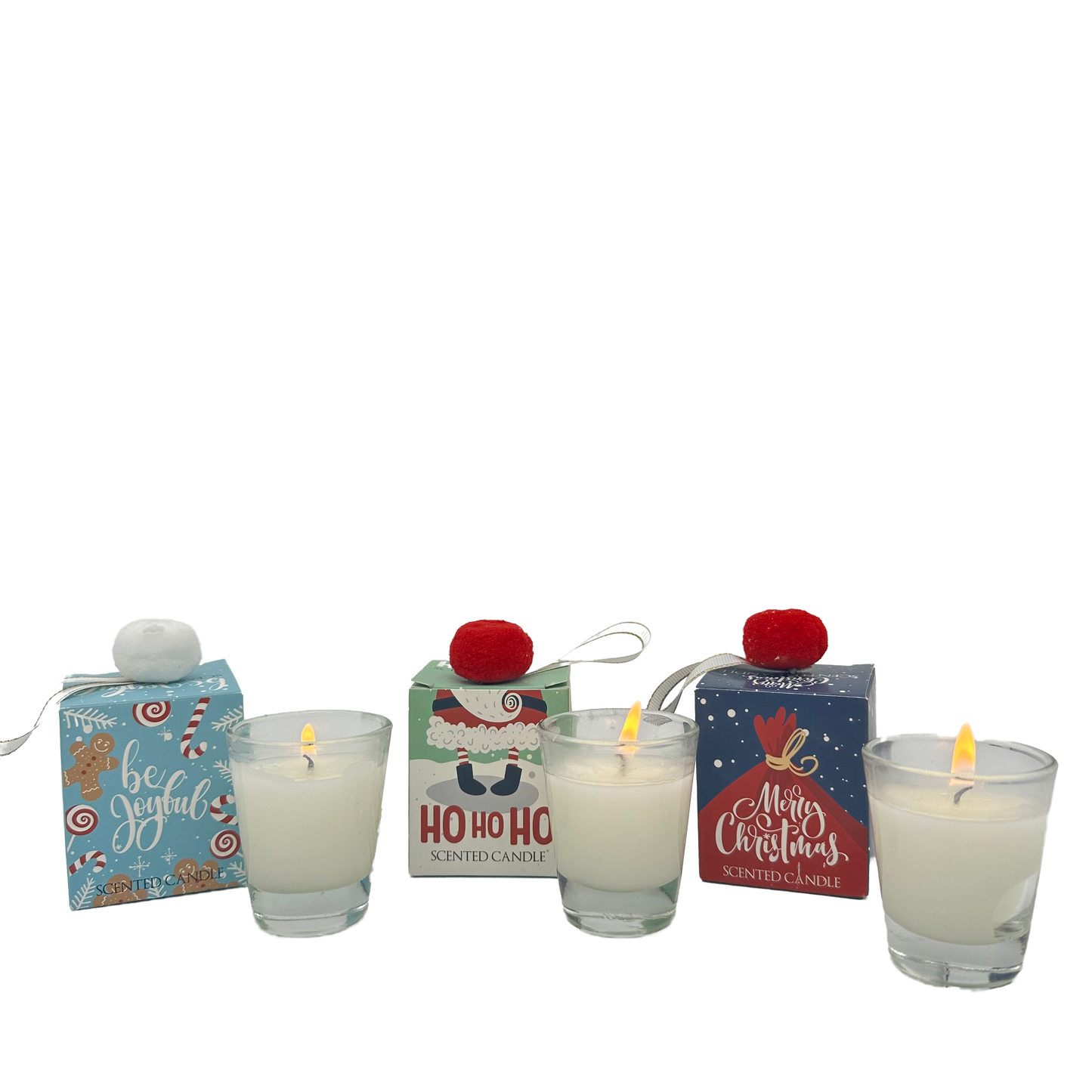 Candeline Profumate Natalizie - Set da 3 con Scatolina Decorativa