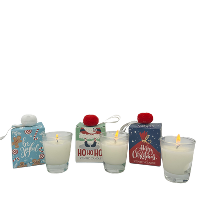 Candeline Profumate Natalizie - Set da 3 con Scatolina Decorativa