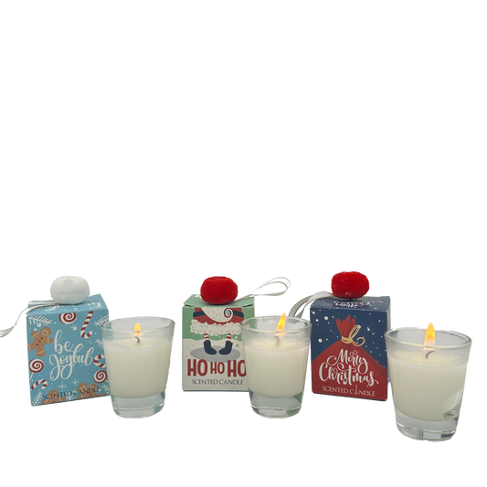 Candeline Profumate Natalizie - Set da 3 con Scatolina Decorativa