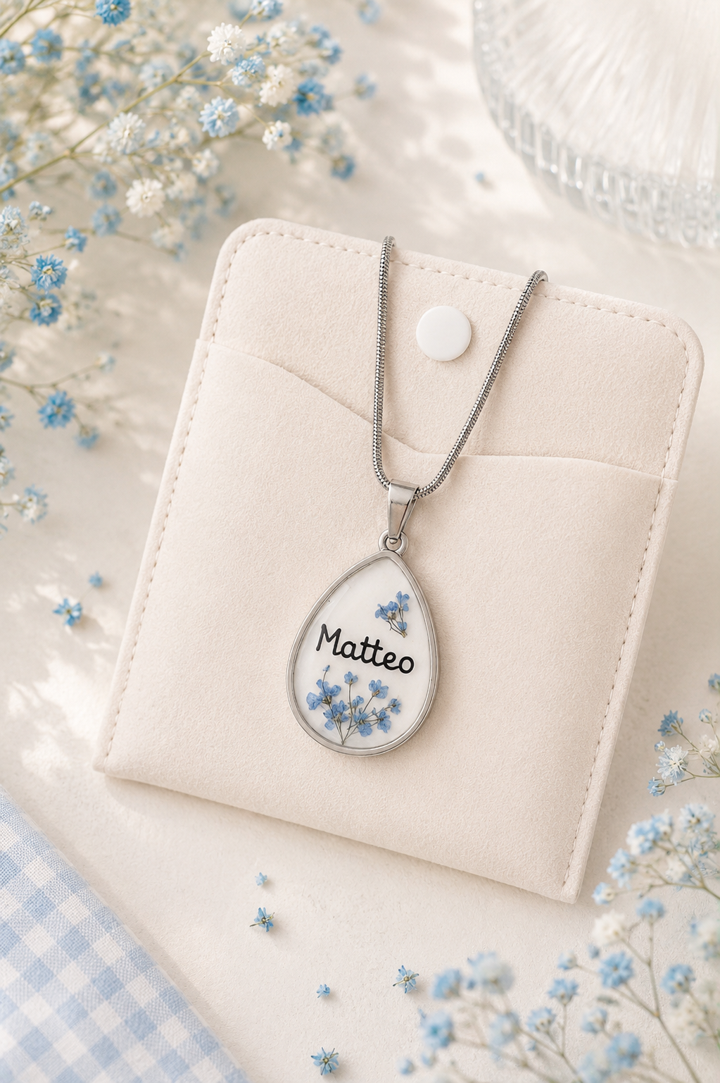 Collana Personalizzata con Nome o Frase in Acciaio Inossidabile – colore Oro o Argento
