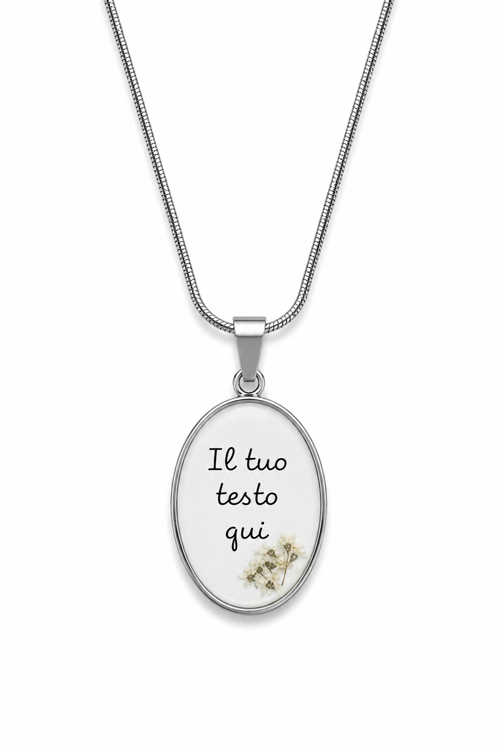 Collana Personalizzata con Nome o Frase in Acciaio Inossidabile – colore Oro o Argento