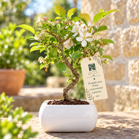 Bonsai di Melo in vaso quadro