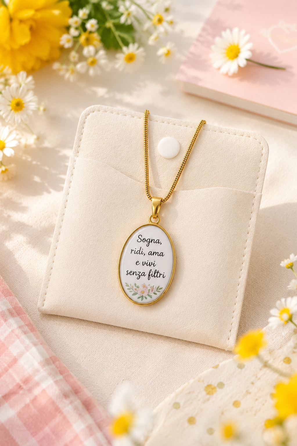 Collana Personalizzata con Nome o Frase in Acciaio Inossidabile – colore Oro o Argento