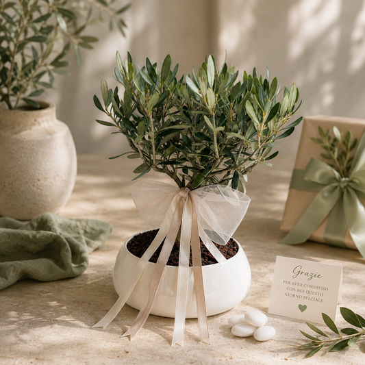Bomboniera Bonsai di Olivo – Un ricordo che cresce nel tempo