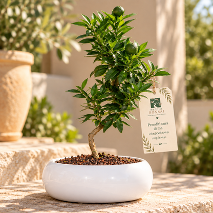 Bonsai di Agrume (Citrus Myrtifolia) – 7 anni | Ciotola Bassa